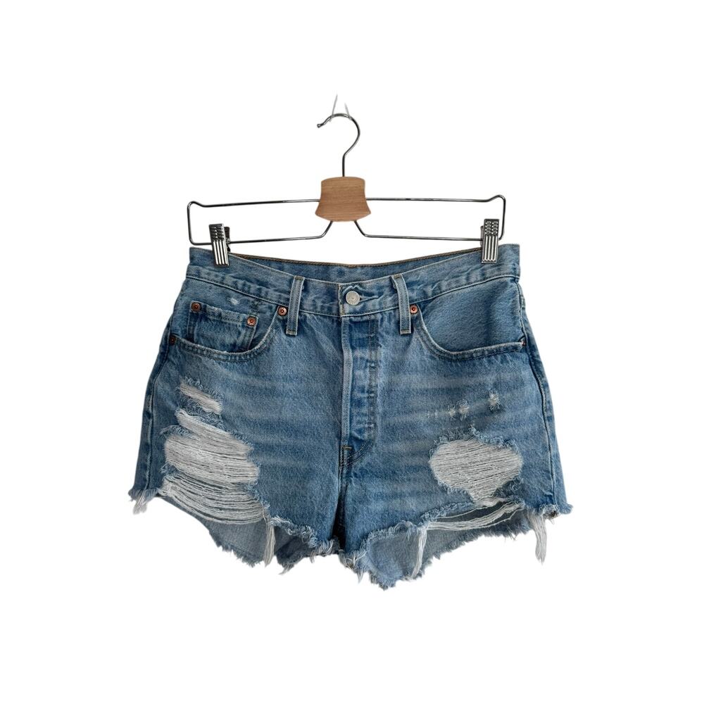 Levi’s 501 Denim Cut off Shorts with Button Fly Size 28